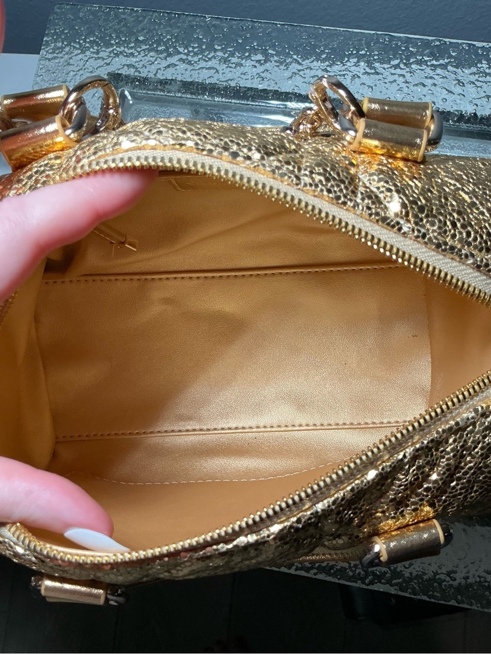 Gold Metallic Women's Groove Bag